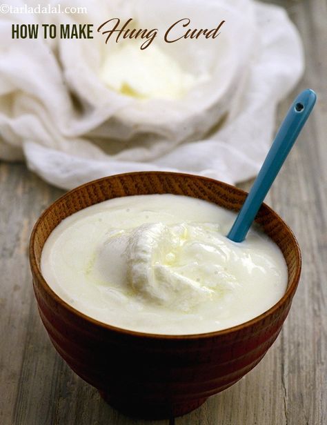 Who doesn’t love thick, creamy curd? Not just plain, but in any possible form, be it as a dip or a dessert! Hung curd is nothing but thick, creamy curd from which all the water has been drained.   Also known as chakka dahi, this creamy dairy product is used to make desserts like Shrikhand, marinades for tandoori dishes, and tasty dips for starters. Glowup Challenge, Enchanted Kitchen, Curd Recipes, Dairy Foods, Mediterranean Meals, Kitchen Hack, Ratan Tata, Best Cinnamon Rolls, Curd Recipe