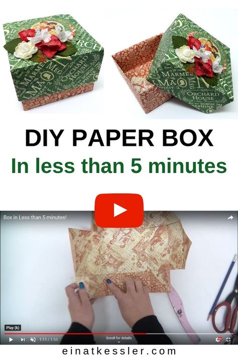 Making Boxes From Greeting Cards, Making A Gift Box Out Of Paper, Boxes From Paper, Paper Present Box Diy, How To Make A Small Box From Cardstock, Box Tutorials How To Make, Tiny Boxes Diy, Diy Pillow Boxes Template, Friendship Boxes Diy Gift Ideas