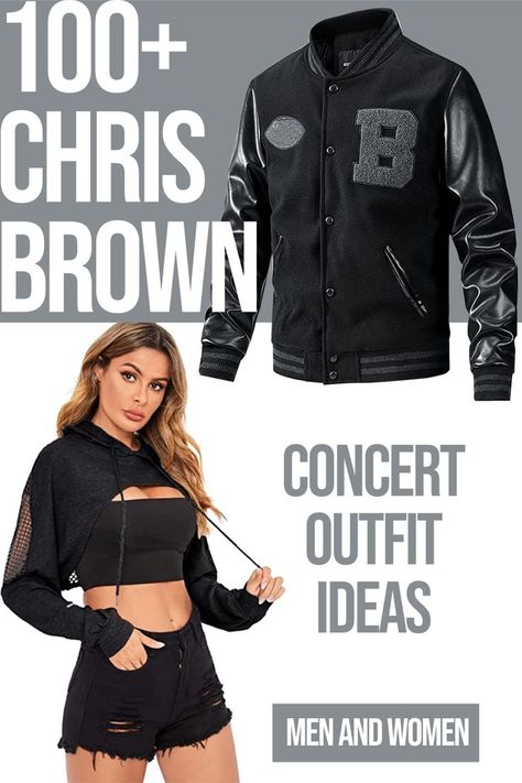 Need an outfit for a Chris Brown concert? We got you, we gathered over 100 cute, cool and stylish outfits, so you can easily create your ideal concert outfit! Chris Brown Concert Outfit, Brown Concert Outfit, Chris Brown Concert, Chris Brown Tour, Chris Young Concert, Street Style Sporty, Chris Brown Outfits, Chris Brown Style, Concert Outfit Winter