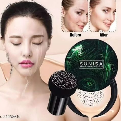 SUNISA Foundation CC Cream Just in 1100Rs #foryou Go to website for order, Link in bio Contact us on WhatsApp for order 03285203464 • SUNISA Foundation CC Cream • Sunisa Original Comes In A Single Colour (Fair) • It Covers Up Blemishes • Imperfections And Blurs Small Lines • Perfect For All Skin Tones • Suitable For All Women Of Age • CC Nude Concealer Oil Control • Waterproof Liquid Foundation • Long Lasting • Soft And Skin Friendly #sunisa #foundation #sunisafoundation #makeup #cccream ... Sunisa Foundation, Bb Cream Makeup, Covering Dark Circles, Mushroom Head, Wrinkle Serum, Full Makeup, Good Morning Roses, Cream Makeup, Puffy Eyes