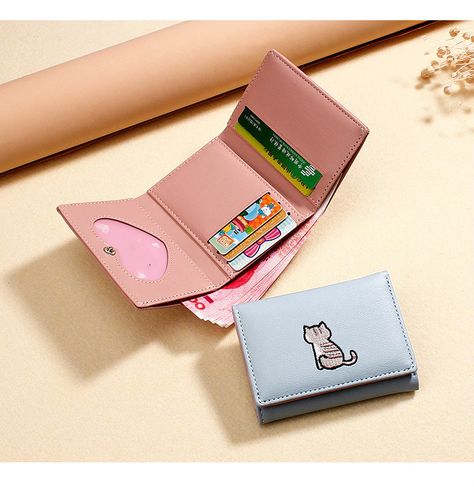 Small Cartoon, Wallets For Girls, Cat Wallet, Sac Diy, Cat Purse, Shoes Diy, Cute Wallets, Girly Bags, Kawaii Accessories