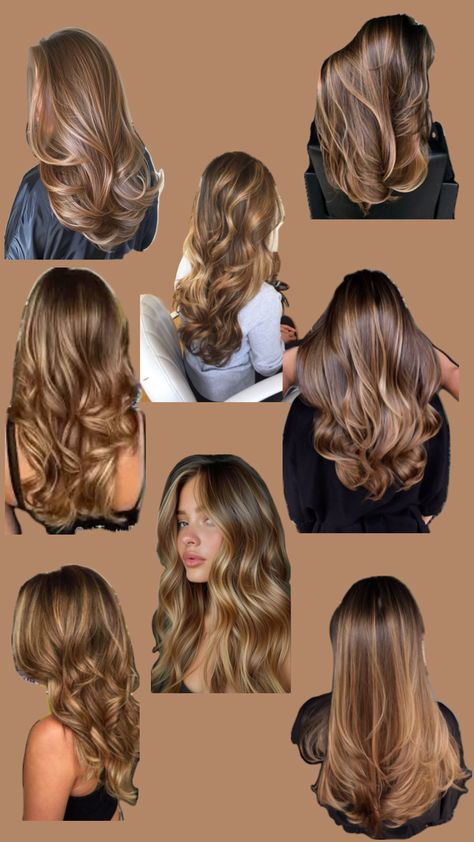 Honey Hair Balayage Brunettes, Balayage Butterfly Cut, Old Money Highlights, Hair Color Match Skin Tone, Peanut Butter Hair Color, Medium Hair Extensions, Jennifer Anniston Hair Colour, Georgia Hassarati Hair, Brownie Butter Hair Color