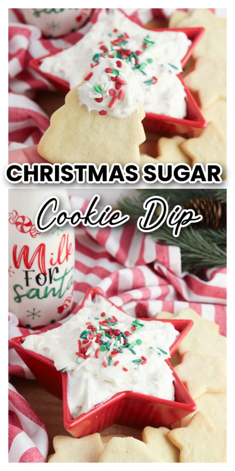 Dipped Cookies Ideas, Christmas Cookie Dip, Sugar Cookie Dip, Cookie Dip, Christmas Sugar Cookie, Dessert Dip, Best Christmas Recipes, Dipped Cookies, Dessert Dips