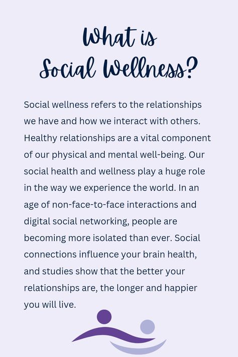 Social Wellness has to do with the relationships we have have and how we interact with each other. Social Wellness Activities, Social Wellness, Social Relationships, Life Coaching Business, Peer Group, Wellness Activities, Balanced Life, Life Coaching, Brain Health