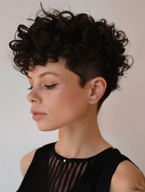 Curly Pixie Haircuts – Explore Styles for Every Face Shape and Curl Type Pixie Curly Hair, Curly Pixie Haircut, Curl Enhancer, Curly Pixie Haircuts, Lighter Hair, Curl Defining Cream, Find Hairstyles, Curly Pixie Cuts, Curly Pixie