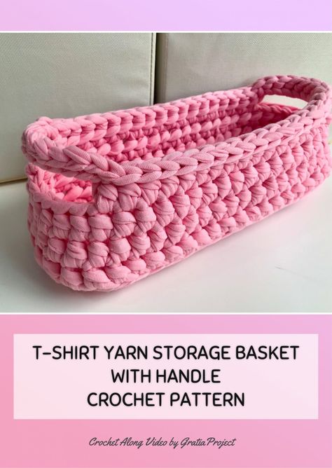 Crochet T Shirt Yarn Bag, T Shirt Yarn Bag, Crochet T Shirt Yarn, Diy Crochet Basket, Crochet Basket Tutorial, Yarn Tote Bag, Yarn Projects Crochet, Chunky Yarn Crochet, Yarn Tutorials