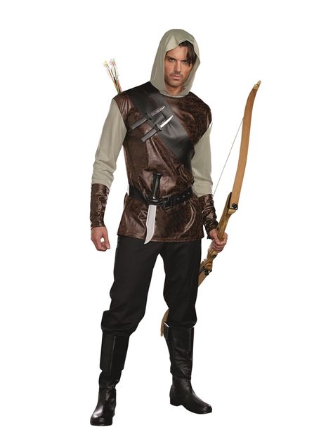 The Huntsman Adult Mens Costume - 348897 | Huntsman Costume, Hunter Costume, Movie Character Costumes, The Huntsman, Ren Fest, Hooded Tunic, Male Cosplay, Costume Themes, Mens Halloween Costumes