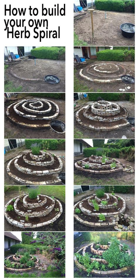 Herb Spiral, Spiral Garden, Herb Garden Design, Veg Garden, Kitchen Door, Old Bricks, Have Inspiration, Home Vegetable Garden, The Secret Garden