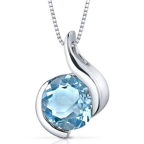 Swiss Blue Topaz Bezel Pendant Necklace Sterling Silver Rhodium Nickel Finish 225 Carats ** Want to know more, click on the image-affiliate link. #Necklaces Blue Topaz Pendant Necklace, Blue Gemstone Necklace, Blue Topaz Pendant, Topaz Jewelry, Topaz Pendant, Bezel Pendant, Swiss Blue Topaz, Blue Jewelry, Solitaire Pendant