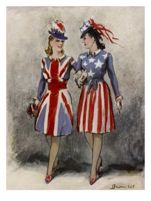 1940's patriotic dresses. Love. American Propaganda, Blue Bracelets, Patriotic Images, Patriotic Dresses, Decorative Plaques, Patriotic Outfit, Rusted Metal, Lady Liberty, 1940s Fashion