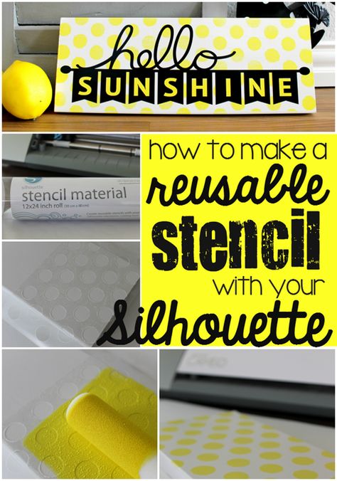 How to Make a Reusable Stencil with your Silhouette at GingerSnapCrafts.com Inkscape Tutorials, Silhouette Cameo Crafts, Silhouette Curio, Silhouette School, Silhouette Cameo Tutorials, How To Make Stencils, Silhouette Tutorials, Stencil Material, Ginger Snap