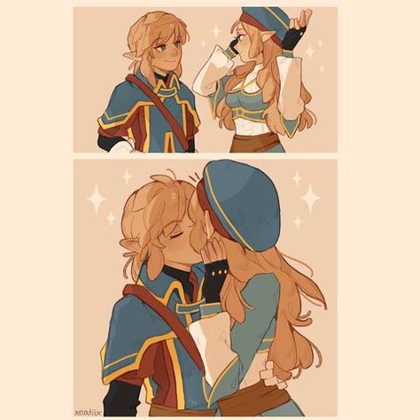 xnatiix (@xnatiiartx) • Instagram photos and videos Botw Zelink, Zelda Drawing, Art Puns, Ocarina Of Times, Legend Of Zelda Memes, Princess Pictures, Link Zelda, Conceptual Illustration, Cute Couple Drawings