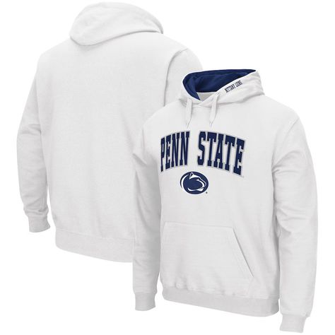 Penn State Nittany Lions Colosseum Arch & Logo Tackle Twill Pullover Hoodie - White Cal Bears, Virginia Cavaliers, Uconn Huskies, Arch Logo, Mississippi State Bulldogs, Washington Huskies, Texas Tech Red Raiders, Hoodie White, Auburn Tigers