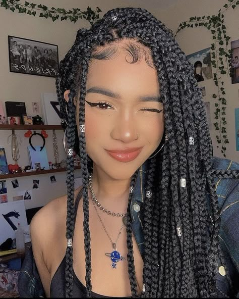 Latest Braided Hairstyles, Black Box Braids, Crochet Box Braids, Protective Hairstyles For Natural Hair, Natural Black Women, Crochet Braids Hairstyles, Beauty Makeup Tips, Twist Hairstyles, Crochet Hair Styles