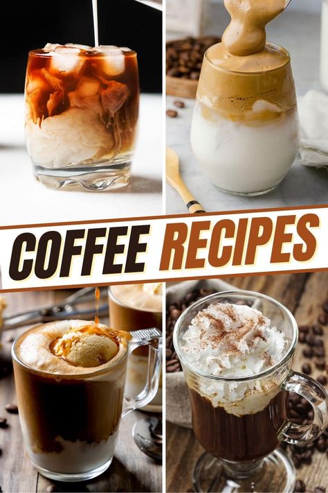 Try these coffee recipes when you're looking for a new drink to try! From Dalgona to cafe au lait to affogato, you'll love these coffee recipes from around the world. Cafe Francais Coffee Recipe, Recipes Coffee Drinks, Diy Iced Coffee Recipes, Hot Coffee Recipes, Coffee Diy Recipes, Speciality Coffee Recipes, Diy Iced Coffee, Desert Candle, Affogato Coffee