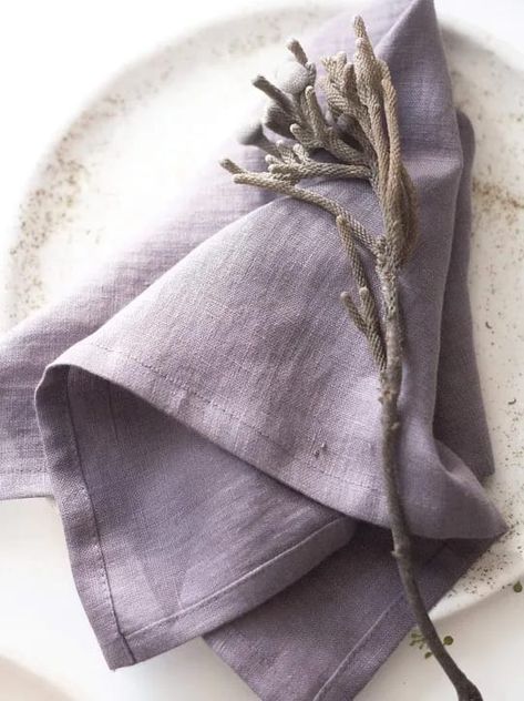 Our high-quality 100% pure linen table napkins are a sustainable choice, because each of them is unique and handmade with care and attention.Pure linen tablecloths, table runners, placemats and linen napkins are suitable for festive wedding tables, everyday casual dining or gathering family dinner. #lavenderlinennapkins #reusablenapkinsset #linentabledecor Blue Linen Napkins, Table Presentation, Linen Curtain Panels, Napkins Wedding, Tea Towel Gift, Organizing Hacks, Navy Blue Linen, Natural Linen Fabric, Pokemon Eevee