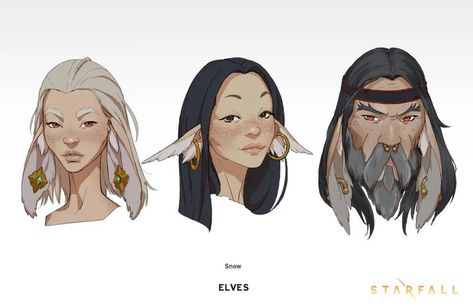 Andrius Matijosius, Snow Elves, Snow Elf, Fantasy Races, Arte Sketchbook, Dnd Characters, Fantasy Character Design, Fantasy Creatures, Mythical Creatures