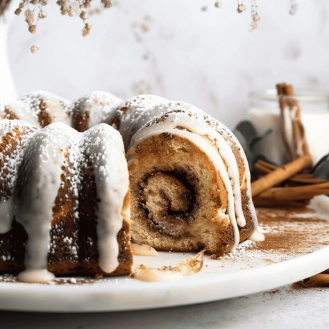 Cinnamon Roll Bundt Cake - Recipes, Tasks & Tools Bundt Cake Cinnamon Roll, Christmas Dessert Bundt Cake, Bundt Cinnamon Coffee Cake, Cinnamon Streusel Bundt Cake, Brunch Bundt Cake Recipes, Winter Bundt Cake Recipes, Cinnamon Rolls In Bundt Pan, Cinnamon Roll Bundt Cake Easy, Cinnamon Birthday Cake