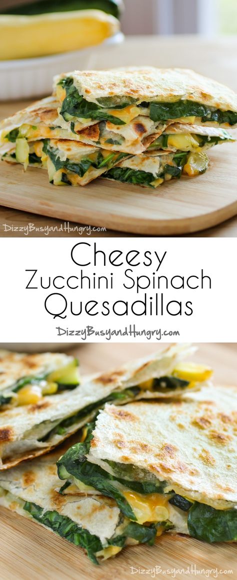 Cheesy Zucchini Spinach Quesadillas | DizzyBusyandHungry.com - Your kids will actually REQUEST this dinner, even though it is chock full of veggies! All Organic Recipes, Zucchini Quesadilla Recipes, Easy Organic Recipes, Zucchini Sandwich Recipes, Zucchini And Spinach Recipes, Zucchini Spinach Recipes, Organic Dinners, Zucchini Sandwich, Organic Meals Recipes