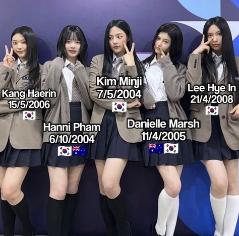 Newjeans Members With Names, New Jeans Names Members, New Jeans Group Photo With Names, New Jeans Name, New Jeans Names, New Jeans Members, Newjeans Members, Kpop Group Names, Kpop Core