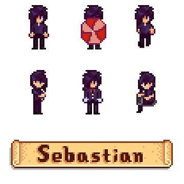 stardew valley is a simulation role-playing video game developed by Eric "ConcernedApe" Barone. sebastian is one of the town's citizens, one that you can choose as your bachelor! • Millions of unique designs by independent artists. Find your thing. Stardew Bachelors, Stardew Valley Sprites, Stardew Sebastian, Stardew Valley Sebastian, Stardew Fanart, Stardew Valley, Playing Video Games, Art Stuff, Role Playing