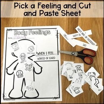 Body Feelings Activity: Exploring How the Body... by The Responsive Counselor | Teachers Pay Teachers My Body And Feelings Preschool, How I Feel Emotions In My Body Template, Emotion Identification Activities, Interoception Activities, Feelings Activity, Emotional Regulation Activities, Play Therapy Activities, Feelings Activities, Emotions Activities