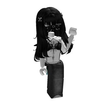 Roblox Female Avatar Emo, Black Hair Roblox Avatar, Emo Roblox Avatar Girl, Roblox Avatars Female, Roblox Emo Girl, Roblox Female Avatar, Roblox Char, Goth Roblox Avatars, Black Avatar