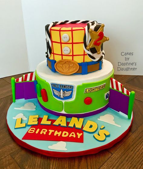 Woody And Buzz Cake Ideas, Buzz And Woody Birthday Cake, Woody And Buzz Birthday Cake, Toy Story Bday Cake, Toy Story 4 Birthday Cake, Toy Story 3 Birthday Cake, Toy Story 2 Birthday Cake, Toys Story Birthday Party Ideas, Toy Story Themed Birthday Cake