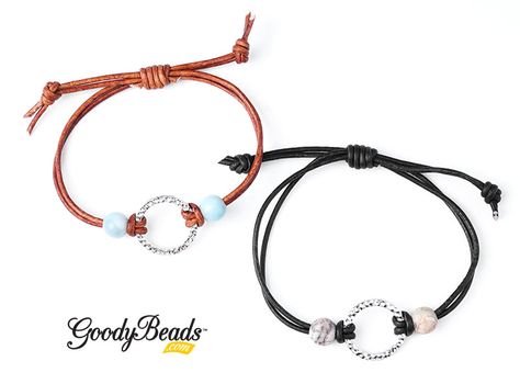 Tag: Dakota Stones - Sliding Knot Leather Bracelet, Leather Bracelet Ideas Diy, Adjustable Cord Bracelet Diy, Diy Ring Bracelet, Adjustable Leather Bracelet Diy, Slip Knot Bracelet Diy, Adjustable Bracelet Diy Sliding Knot, Beading Knots, Diy Leather And Bead Bracelet