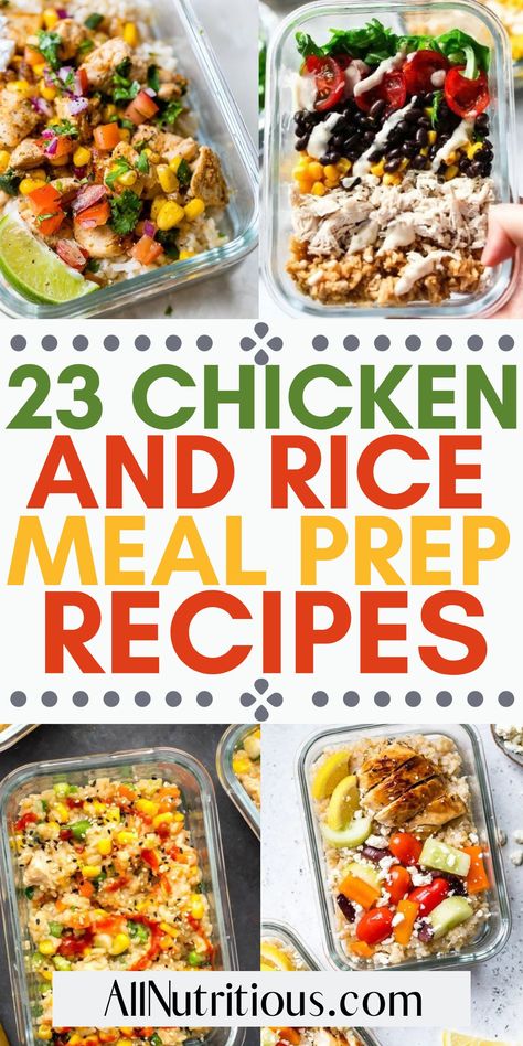 If you are bored with plain chicken meal prep recipes you need to incorporate these yummy healthy meal preps into your healthy diet. Make these easy chicken and rice meal prep ideas this week and enjoy more delicious meal prep lunch ideas. Rice Meal Prep Ideas, Chicken And Rice Meal Prep, Chicken Bowl Meal Prep, Chicken Meal Prep Recipes, Rice Meal Prep, Meal Prep Lunch Ideas, Easy Picnic Food, Chicken Rice Recipes, Easy Chicken And Rice