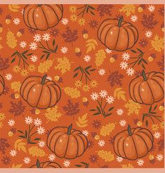 Abstract autumn seamless pattern with trees Vector Image Yellow Dinner, Fall Decal, Pumpkin Wallpaper, Flowers Autumn, Bloxburg Decals Codes Wallpaper, Pumpkin Vector, Halloween Decals, Code Wallpaper, Bloxburg Decals Codes