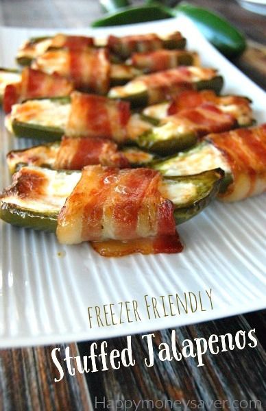 This is a new twist on an old classic! I love that I can make a huge batch of these and freeze them for when I need last minute party food! - happymoneysaver.com Quinceanera Food, Freezer Stock, Stuffed Jalapenos, Bacon Wrapped Jalapeno Poppers, Happy Money, Jalapeno Recipes, Make Ahead Appetizers, Freezer Food, Freezer Recipes