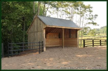 Board & Batten Horse Run - In - Georgia Horse Barn Builder Horse Run In Shelter Simple, How To Build A Run In Shed For Horses, Run In Shelter For Horses, Run In Shed For Horses Plans, Lean To Shed For Horses, Run In Horse Shelter, Diy Horse Shed, Simple Horse Shelter, Run In Shed For Horses Diy