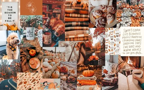 Preppy Fall Collage, Imac Wallpaper Desktop Backgrounds Fall, Fall Backrounds Aestetic Laptop, Autumn Collage Wallpaper Laptop, Fall Collage Wallpaper Computer, Fall Backrounds Laptop, Fall Wall Collage, Fall Collage Wallpaper Laptop, Fall Collage