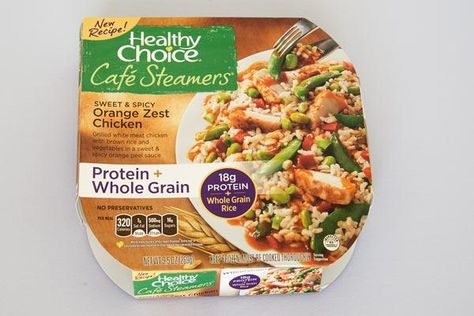 {Healthy Choice Sweet and Spicy Orange Zest Chicken} - {Best Frozen Foods for Weight Loss} - #ReImagineDieting Sign up for more weight loss ideas like this at fullplateliving.org Healthy Choice Frozen Meals, Honey Balsamic Chicken, Best Frozen Meals, Healthy Frozen Meals, Chicken Marinara, Basil Chicken, Healthy Choice, Quick Lunches, Frozen Meals