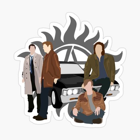 Supernatural Stickers, Supernatural Symbols, Supernatural Cartoon, Supernatural Merchandise, Supernatural Tattoo, Supernatural Wallpaper, Supernatural Art, Supernatural Quotes, Winchester Supernatural