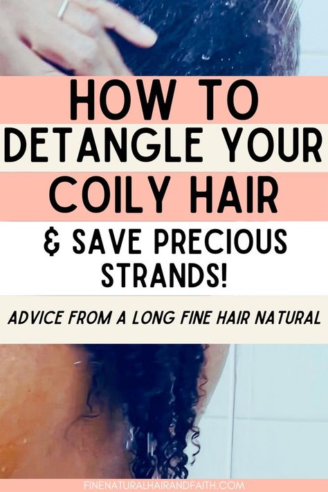 woman with coily hair detangling Breakage Natural Hair, Coily Natural Hair, Detangling Natural Hair, Black Hair Tips, Long Fine Hair, Stop Hair Breakage, Fine Natural Hair, Matted Hair, Mini Twists