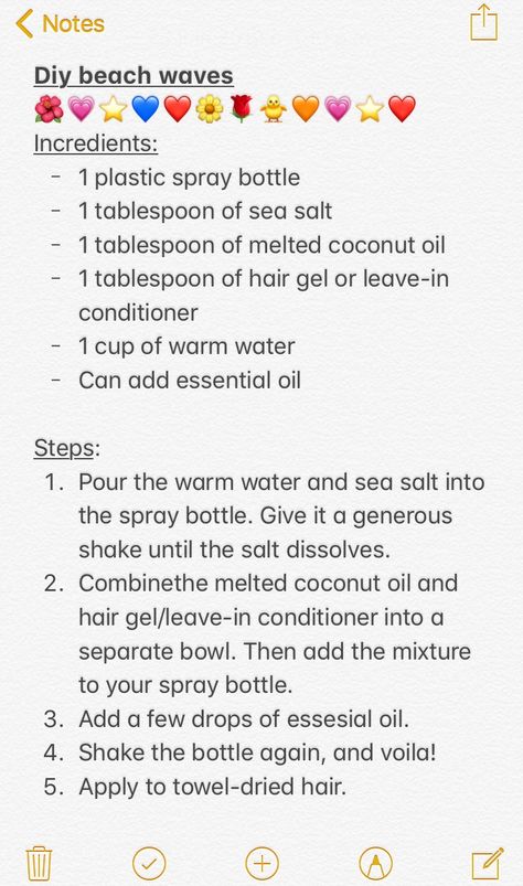 Diy Beach Hair Spray, Diy Curl Spray, Beach Wave Spray Diy, Hair Products For Beach Waves, How To Get Beach Waves, Salt Water Hair Spray, Diy Beach Waves Hair, Beach Haircut, Beach Waves Spray