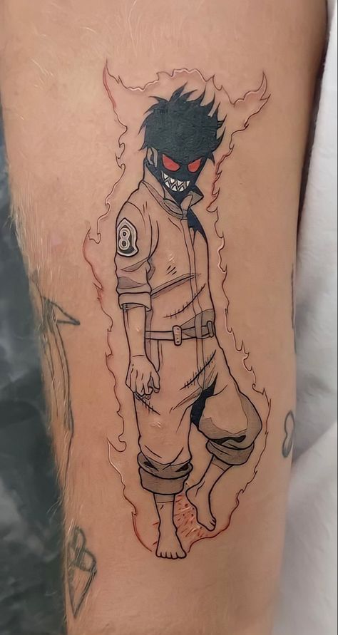 Fire Force Tattoo Ideas, Fire Force Tattoo, Kingdom Hearts Tattoo, Anime Tattoo Designs, Hipster Tattoo, Z Tattoo, Grunge Tattoo, Dragon Ball Tattoo, Elements Tattoo