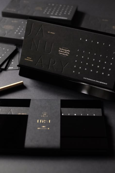 The Letterist Calendar 2022 is More Than Stationery, it's Objet d'art Quotes About Art, Blind Embossing, Vintage Diary, Table Calendar, 달력 디자인, Creative Calendar, New Year Calendar, Business Calendar, Embossing Techniques