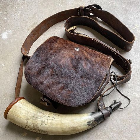 C U R I O S I T I E S Antique 30’s Swedish moose hide hunting bag featuring a powder horn &… | Instagram Powder Horn, Hunting Bags, Instagram C, Antique Decor, Antique Style, Vintage Decor, Moose, Horn, Hunting