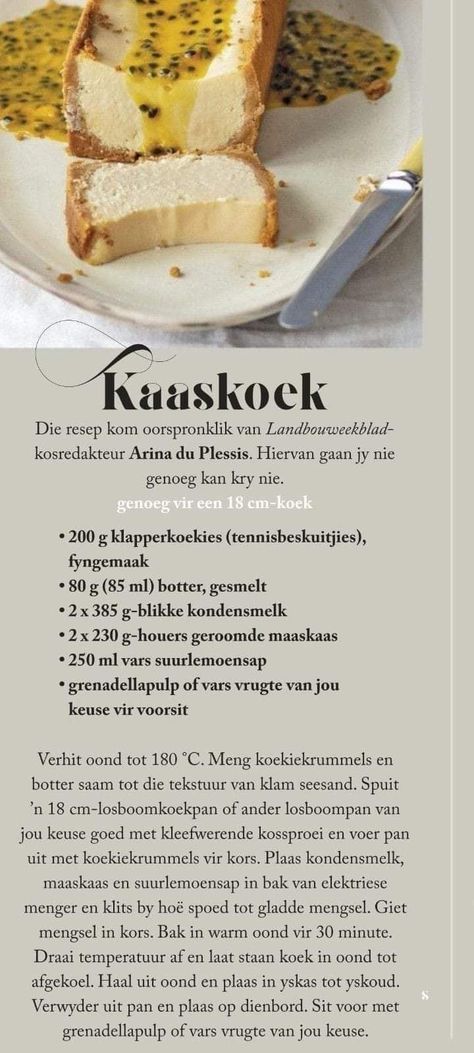 Maklike Resepte Vir Aandete, Suid Afrikaanse Resepte Afrikaans, Suid Afrikaanse Resepte, Nagereg Resepte, South African Recipes Afrikaanse Resepte, South African Desserts, Easy Tart Recipes, African Dessert, Sweet Treats Desserts