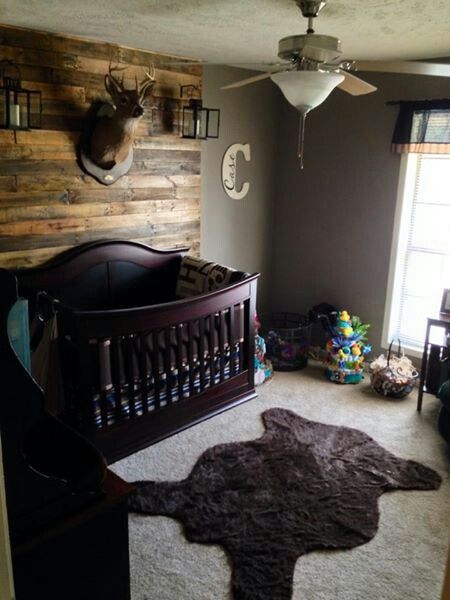 Hunting Lodge theme baby boy nursery Lumberjack Nursery, Hunting Nursery, Nursery Ideas Boy, Rustic Baby Nurseries, Boy Nursery Themes, Deer Nursery, Baby Boy Themes, Baby Boy Nursery Themes, Baby Boy Room Nursery