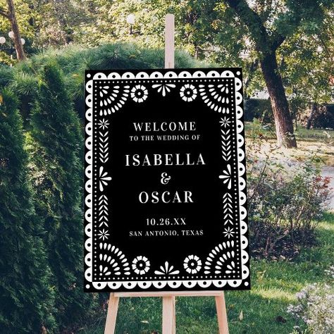 $30.25 | Black & White Papel Picado Wedding Welcome Sign #rustic wedding, mexican wedding, papel picado wedding, mexican wedding banner, traditional mexican wedding, bohemian chic wedding, mexico destination wedding, fiesta, quinceañera, black Latinx Wedding, Traditional Mexican Wedding, Papel Picado Wedding, Bohemian Chic Weddings, Hacienda Wedding, Mexico Destination Wedding, Boda Mexicana, Destination Wedding Mexico, Wedding Banner