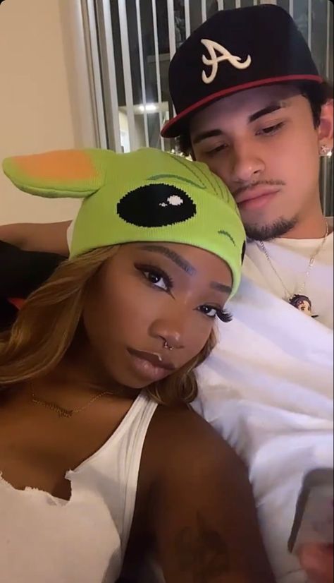 Black And Mexican Couples Aesthetic, Black And Mexican Couples Cartoon, First Relationship Aesthetic, Poc Couple Aesthetic, Mexican Bf And Black Gf, Black Gf And Hispanic Bf, Interracial Couple Aesthetics, Interacial Couples Aesthetic, Black And Hispanic Couple