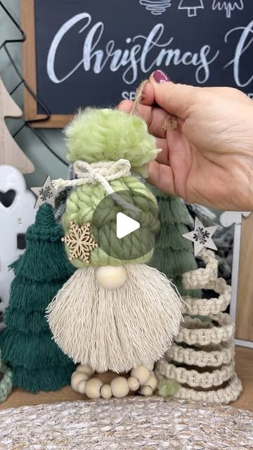 Yarn Gnome Beard Diy, Gnomes Beard Diy, Caroline Fleming, Xmas Gnomes, Diy Beard, Gnome Tutorial, Easy Christmas Ornaments, Wooden Snowflakes, Gnomes Diy