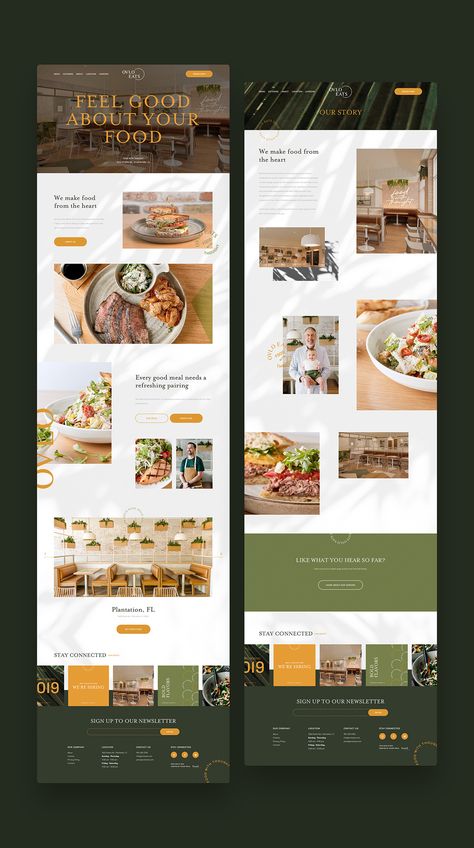 Website Restaurant Design, Food Website Design Layout, Website Design Restaurant, Chef Website Design, Catering Website Design, Catering Website, Cafe Website Design, Desserts Restaurant, Website Layout Design