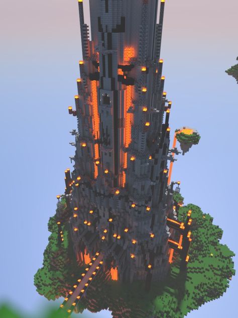 Evil Tower, Minecraft Temple, Minecraft Castle Designs, Ball Of Light, Minecraft Building Blueprints, Power Corrupts, Minecraft Mansion, Minecraft Images, Dark Ocean