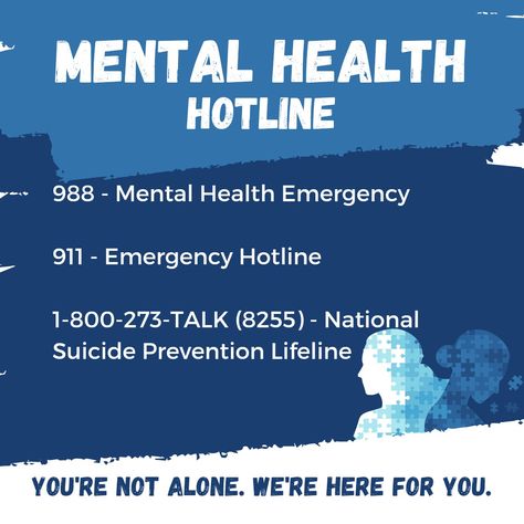 Our mental health is as important as our physical health. COHAP OUTREACH CORPORATION calls to stop the stigma. We see you, we hear you, we're here for you. You're not alone. Help Hotline, How To Prevent Communicable Diseases Poster, Mental Health Hotline, Books About Mental Hospitals, Infographics About Mental Awareness, Stop The Stigma, Youre Not Alone, You're Not Alone, Physical Health