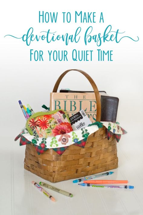 How to Make a Bible Devotional Basket for your Daily Bible Quiet Time with Embracing the Lovely Bible Basket, Kjv Study Bible, Earthy Modern, Praying For Others, Secret Sister, Prayer Closet, Modern Inspiration, Bible Study Tips, Ministry Ideas